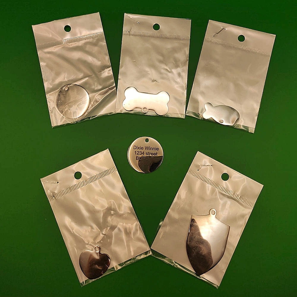 Stainless Steel Pet ID Tags Dog Tags Personalized Front and Back Engraving...